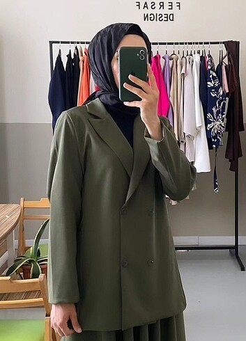 38 Beden haki Renk Blazer ceket