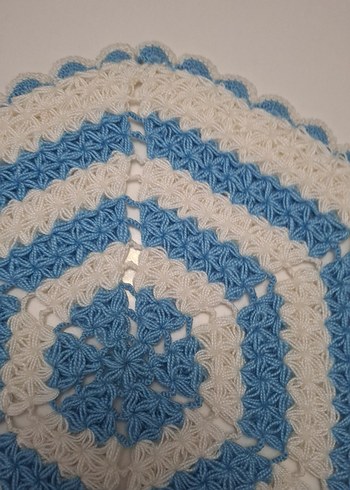 Mavi Beyaz Örgü Banyo lifi - Görsel 2