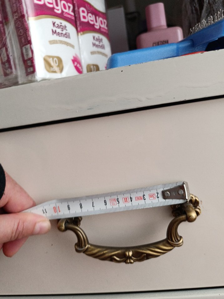 pirinç vintage görünümlü kulplar 9.5 cm - Görsel 3