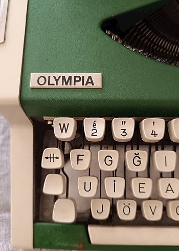 Retro Yeşil Olympia Daktilo - Görsel 5