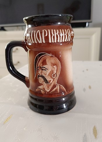 El yapımı Kahverengi Seramik Kupa