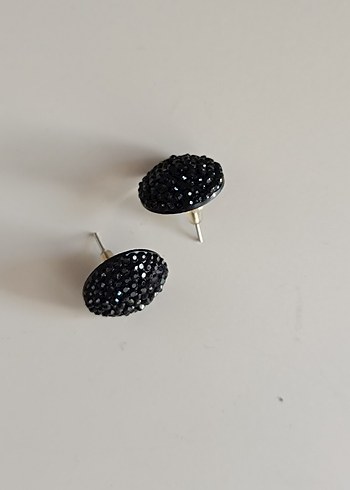Accessorize Siyah Işıltılı Mini Küpe