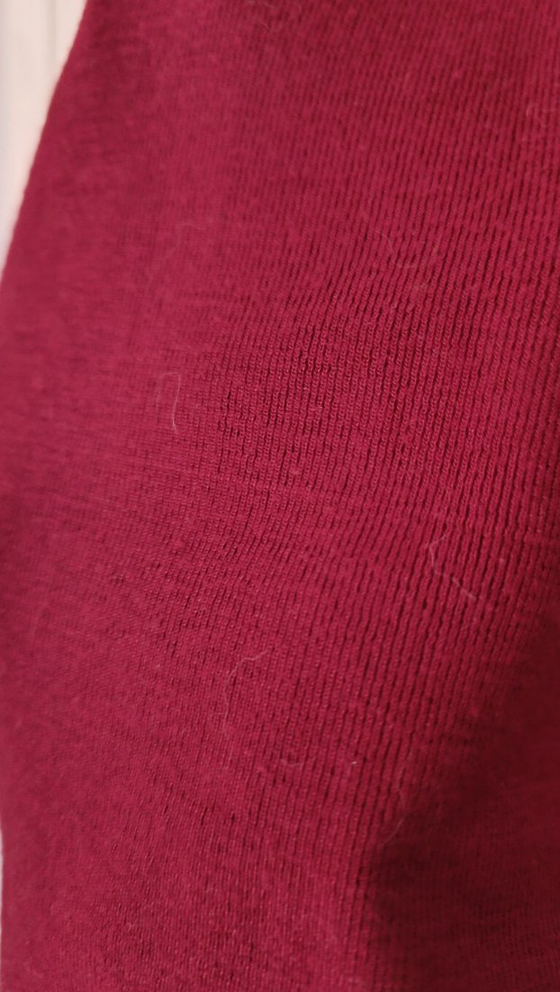 Bordo Uzun Kollu Midi Triko Elbise - Görsel 2