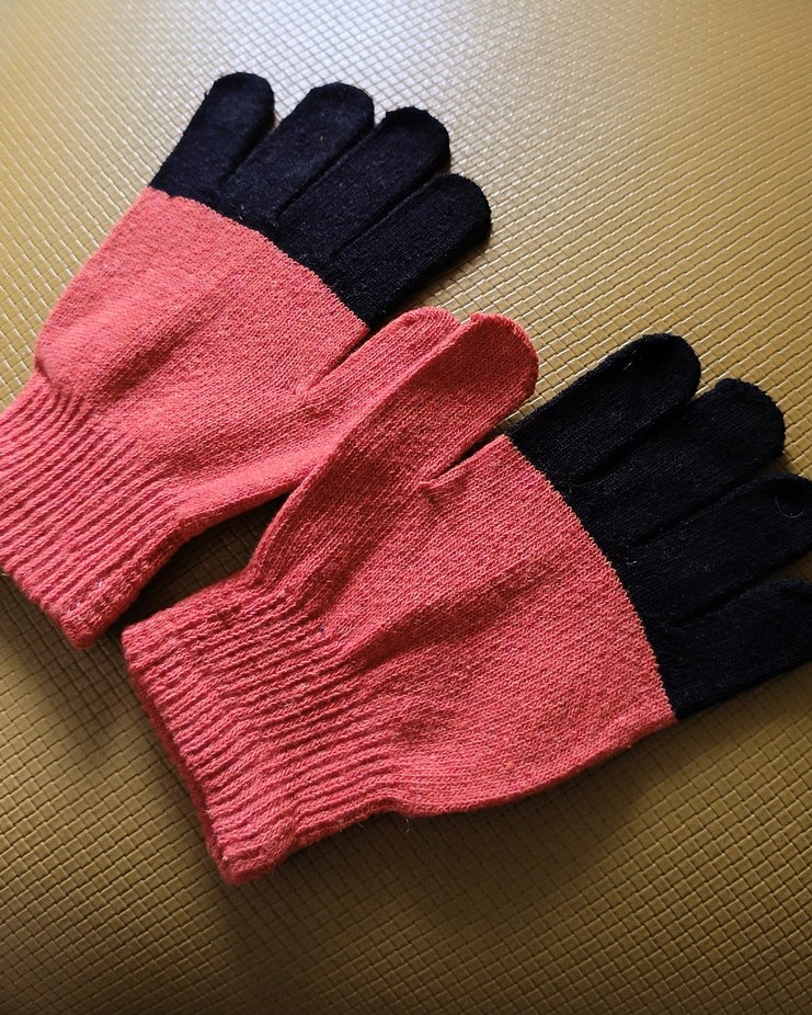 Japonya'dan Turuncu Siyah Kaymayı Önleyen Yün Eldiven - Görsel 4