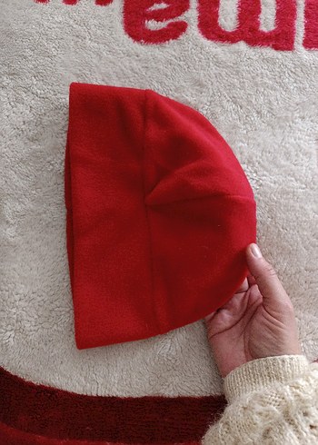 Kırmızı Kadın Polar Bere - Görsel 2