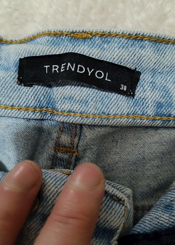 Kadın Mavi Denim Yüksek Bel Şort - Görsel 2