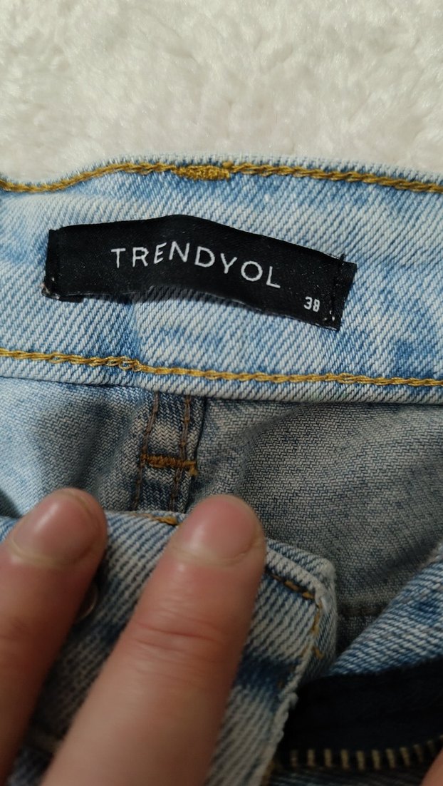 Kadın Mavi Denim Yüksek Bel Şort - Görsel 2