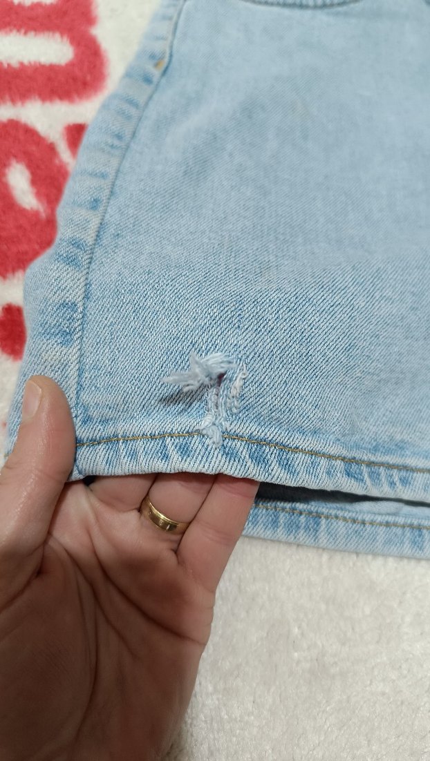 Kadın Mavi Denim Yüksek Bel Şort - Görsel 3