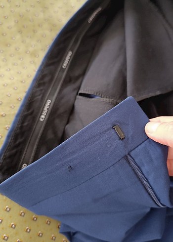 Crispino Mavi Regular Fit Pilili Erkek Ofis Pantolonu - Görsel 2