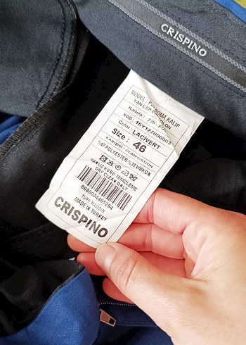 Crispino Mavi Regular Fit Pilili Erkek Ofis Pantolonu - Görsel 3