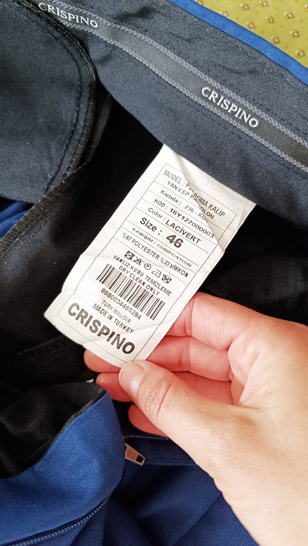 Crispino Mavi Regular Fit Pilili Erkek Ofis Pantolonu - Görsel 3