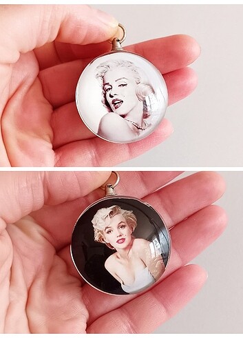 çift taraflı Marilyn Monroe charm aksesuar 