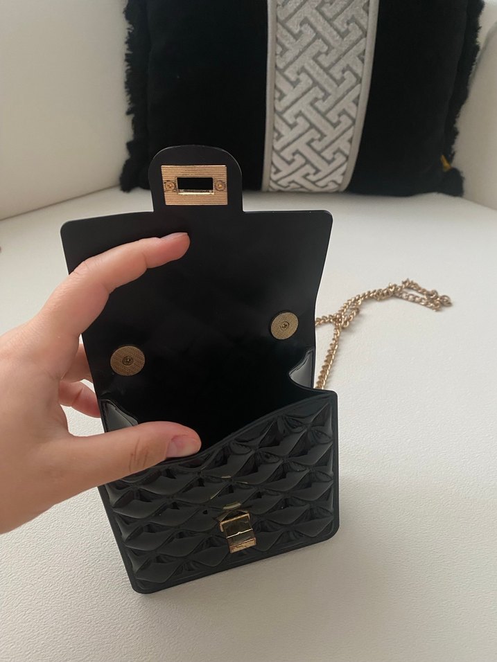 Siyah deri çanta - Görsel 2