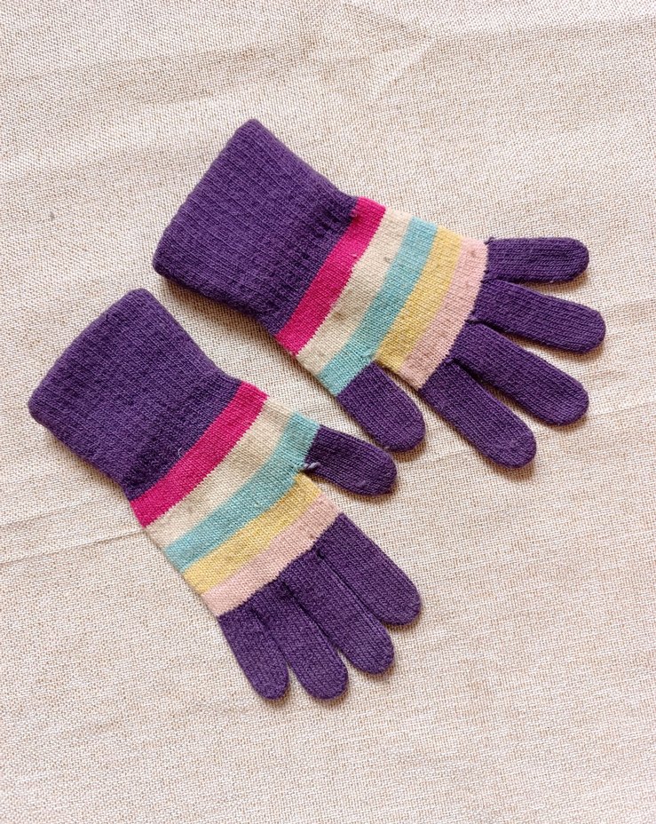 Renkli Örgü Eldiven - Görsel 3