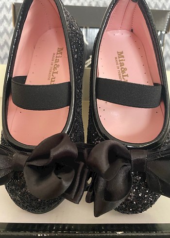 Kız Çocuk Siyah Fiyonk Detaylı Babet - Görsel 2