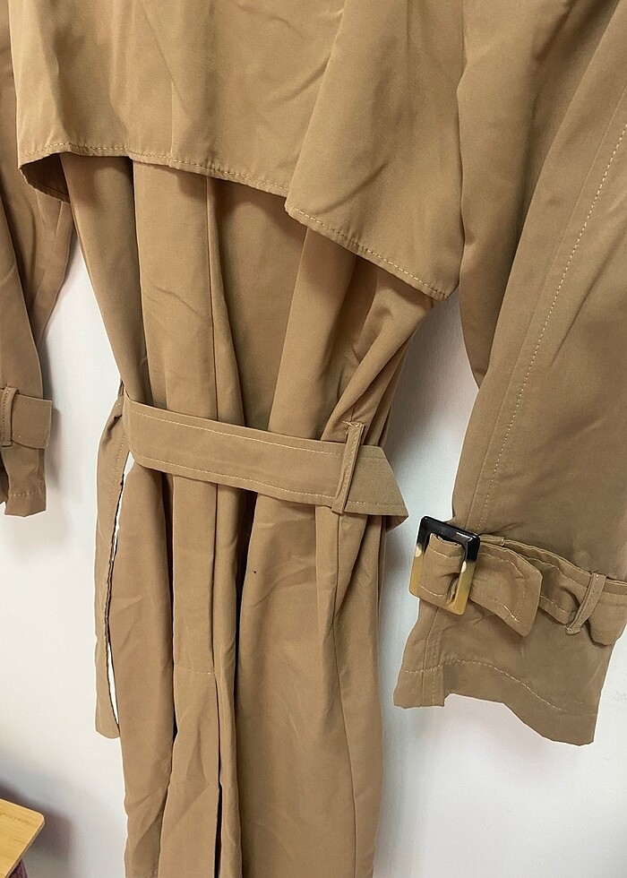 Quzu kahverengi trençkot - Görsel 4