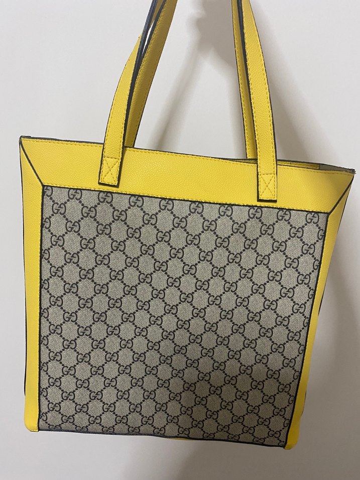 Sarı Baskılı Kadın Omuz Çantası - Görsel 2