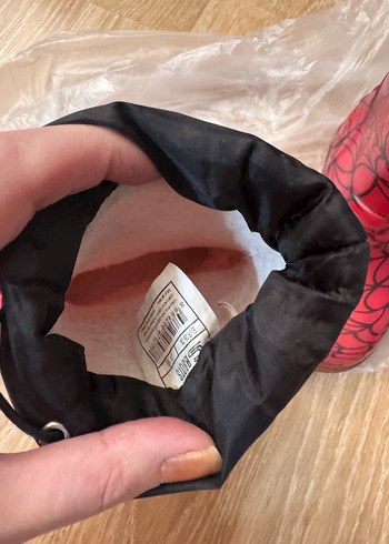 Kızıl Siyah Örümcek Desenli Bağcıklı Yağmur Çizmesi - Görsel 2