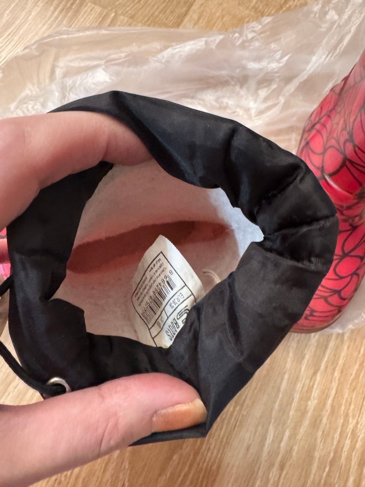 Kızıl Siyah Örümcek Desenli Bağcıklı Yağmur Çizmesi - Görsel 2