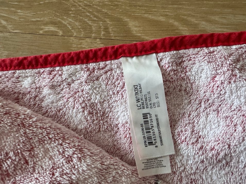 Kız Çocuk Minnie Baskılı Kırmızı Bornoz - Görsel 2