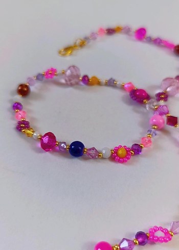 Renkli Boncuklu Bohem Kadın Kolye - Görsel 11