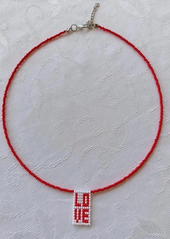 Accessorize Kırmızı Boncuklu Kadın Kolye