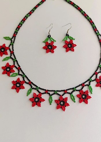 Kırmızı Boncuklu Kolye - Görsel 7