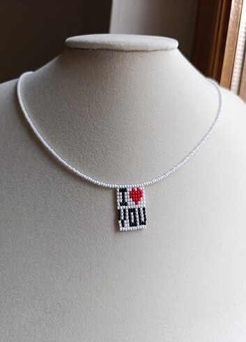 Kum boncuk kalpli kolye - Görsel 3