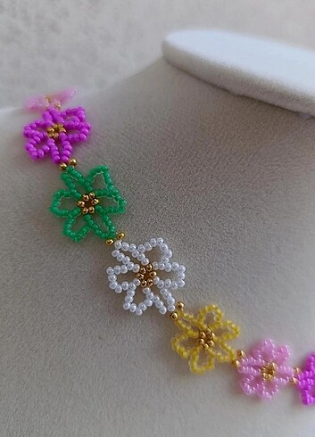 Çiçekli kolye - Görsel 3