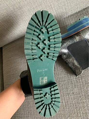 39 Beden yeşil Renk Chanel Pollini yılan derisi bot