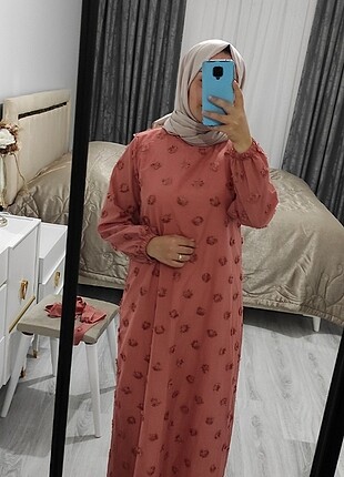 Pembe tesettür elbise 