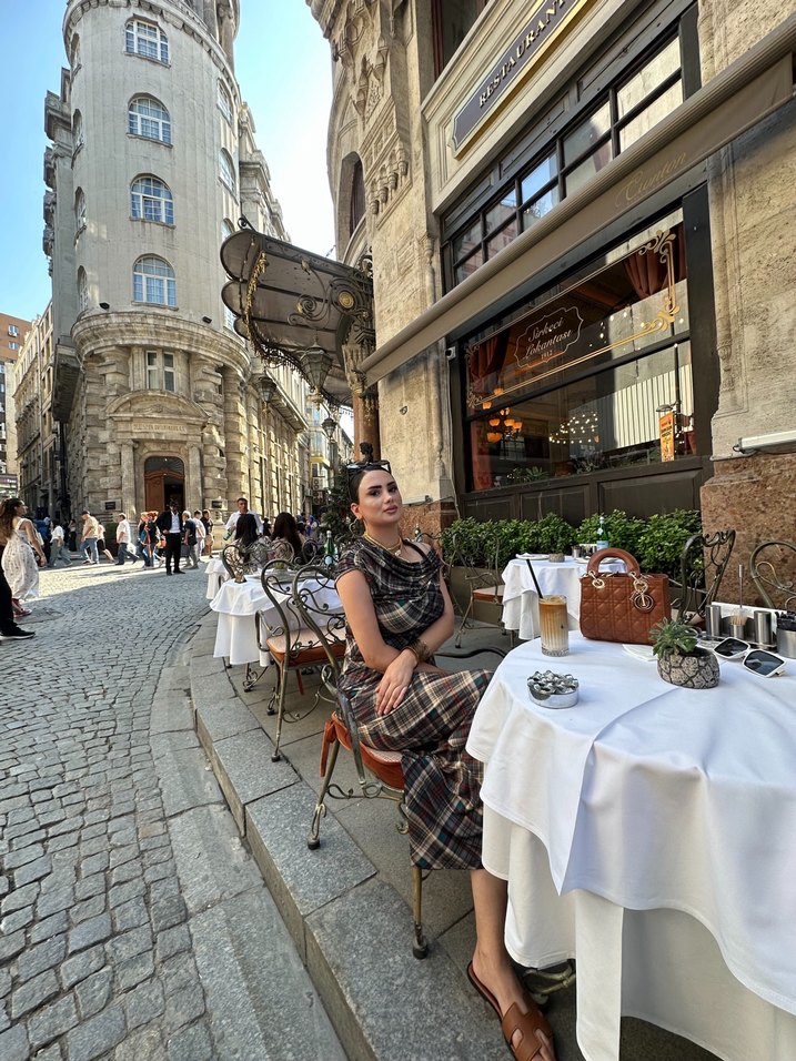 Kareli Askılı Midi takım - Görsel 3