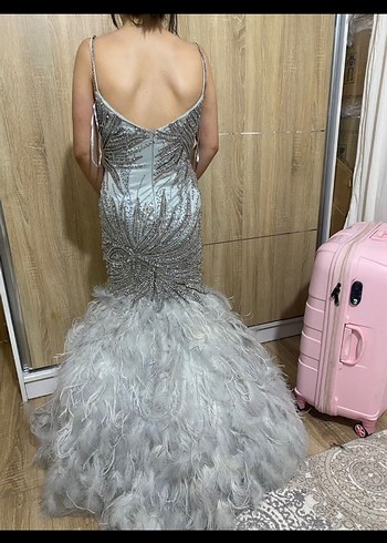 Odrella gri taşlı abiye balık model - Görsel 4