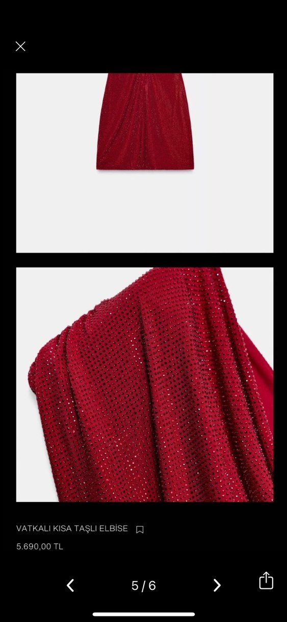 Zara viral taşlı elbise - Görsel 5
