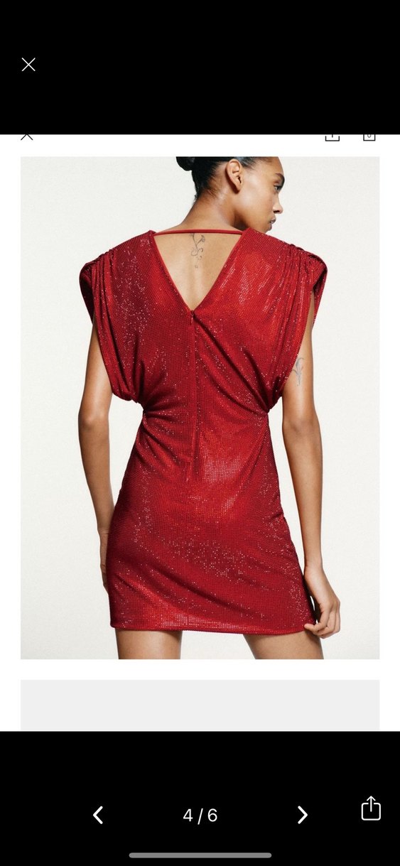 Zara viral taşlı elbise - Görsel 4
