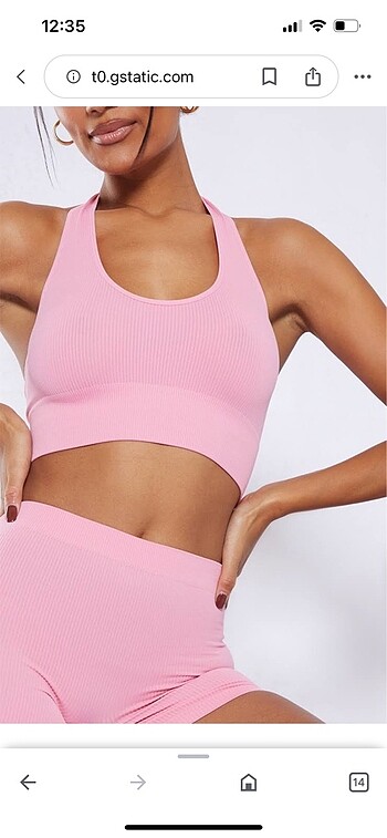 Bershka Prettylittlething pembe boyundan crop