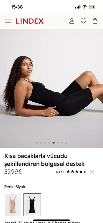 Lindex vücut şekillendirici korse tulum