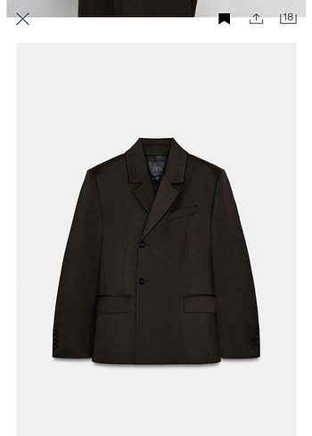 Zara Siyah Klasik Blazer Ceket