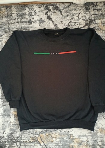 Siyah Baskılı Kadın Sweatshirt - Görsel 2