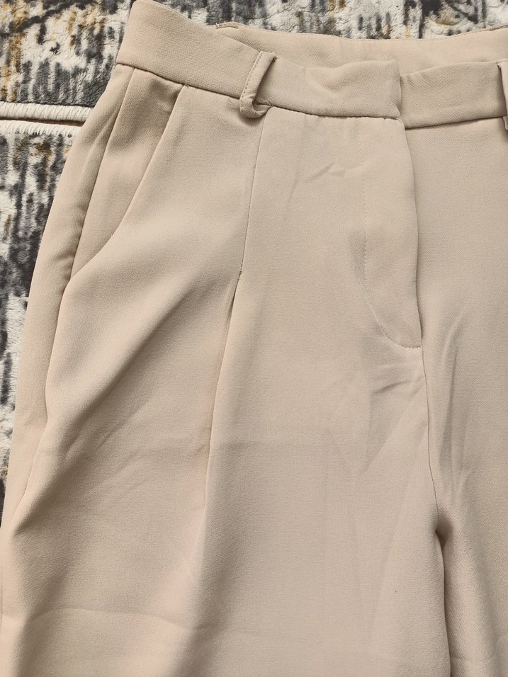 Bej Kadın Kumaş Pantolon - Görsel 2