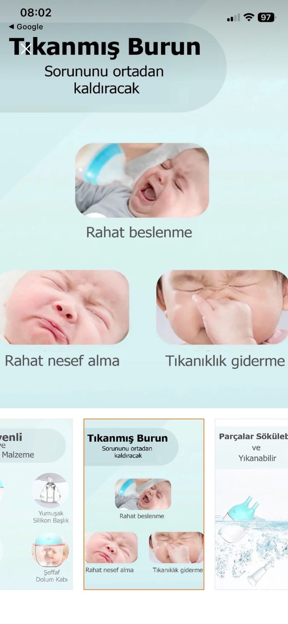 Bebek burun aspiratörü - Görsel 5