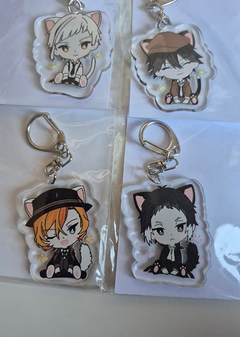 Anime Bungou Stray Dogs 4 Adet Anahtarlık - Görsel 3