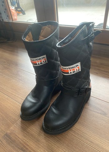 Siyah Deri Harley Davıdson Bot