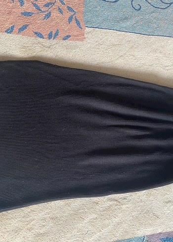 m Beden Siyah Triko Midi Kadın Etek