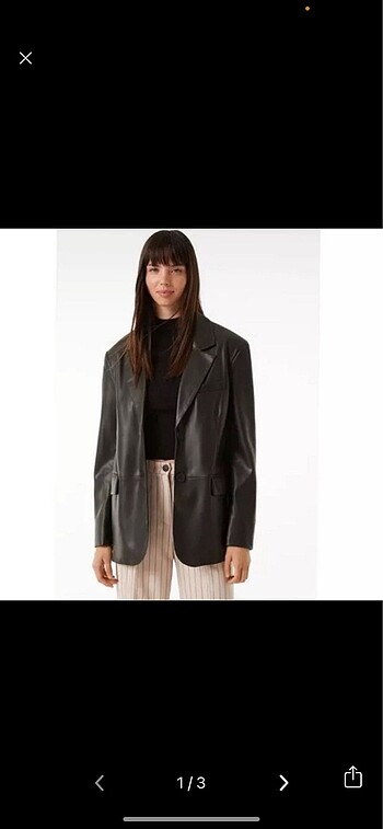 bershka deri blazer