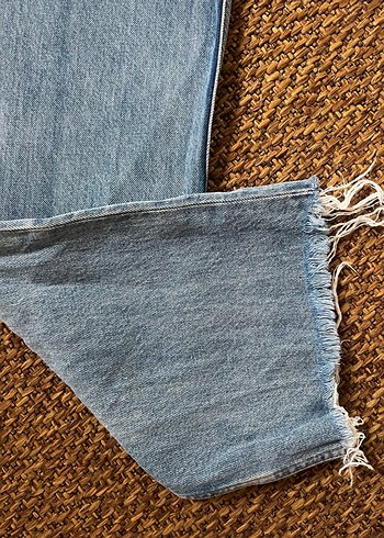 Kadın Bol Kesim Midi Boy Kot Pantolon - Görsel 6