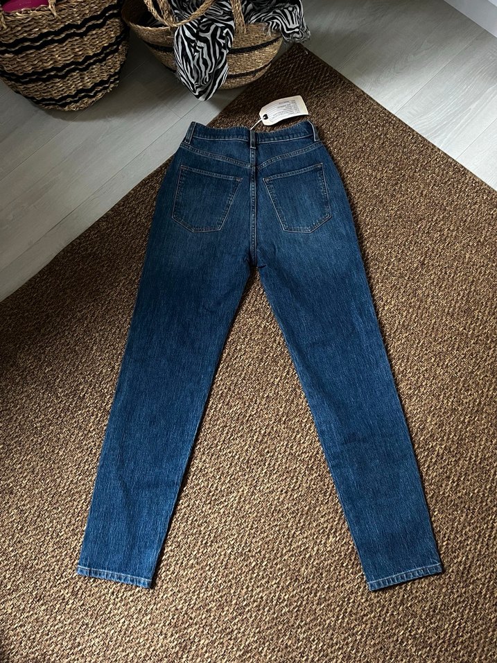Düğmeli Regular Fit Denim Kadın Pantolon - Görsel 2