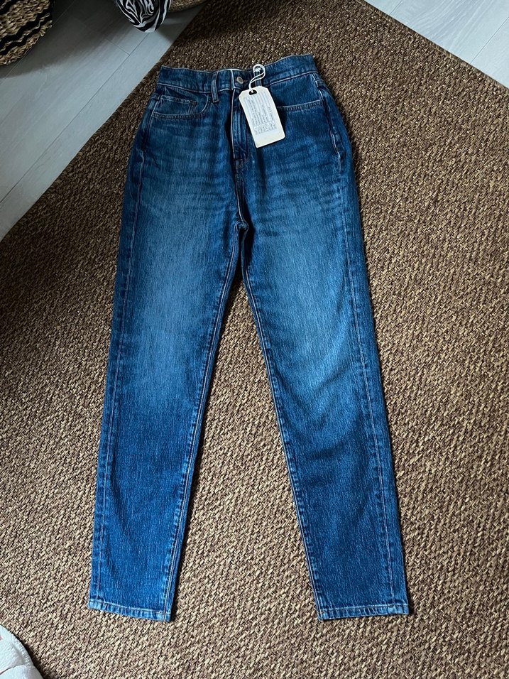 Düğmeli Regular Fit Denim Kadın Pantolon - Görsel 4