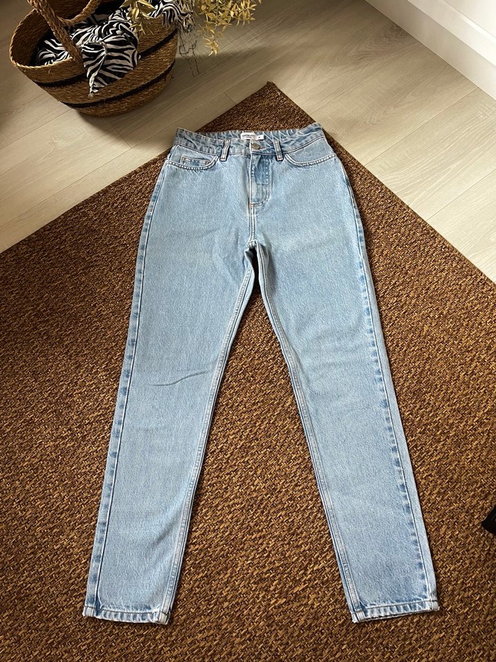 Bej Normal Boy Minimalist Kadın Denim Pantolon - Görsel 3