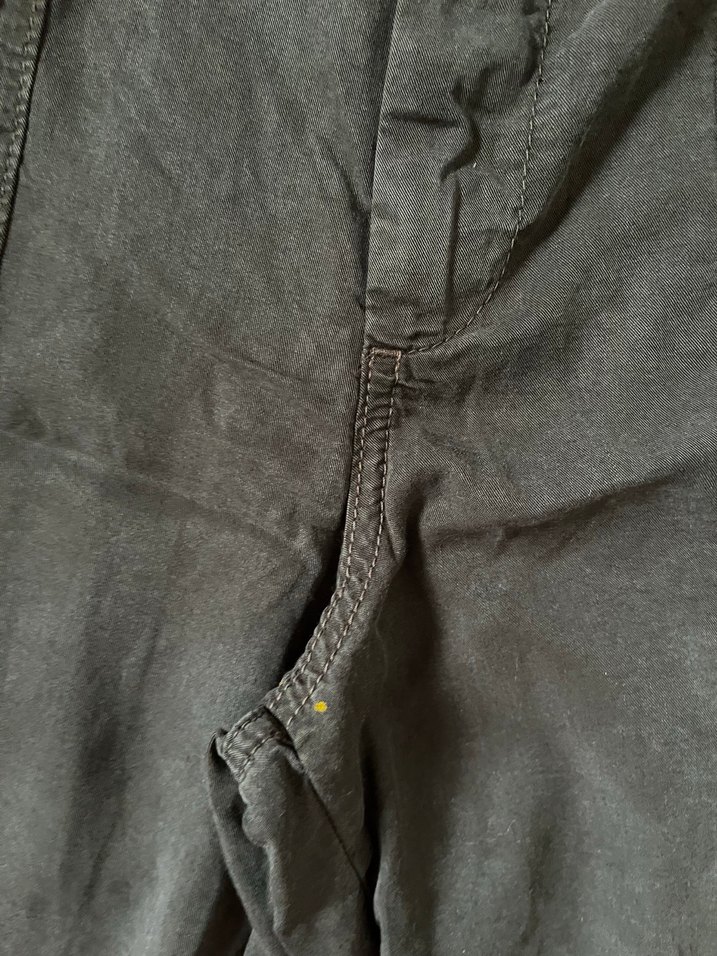 Kadın Kahverengi Keten Kemerli Midi Pantolon - Görsel 5